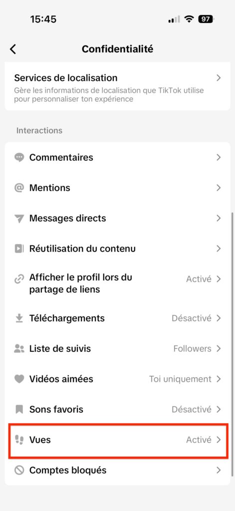 connaître qui visite profil TikTok