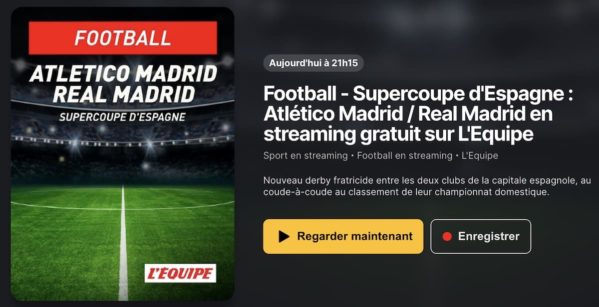 Atl. Madrid – Real Madrid heure