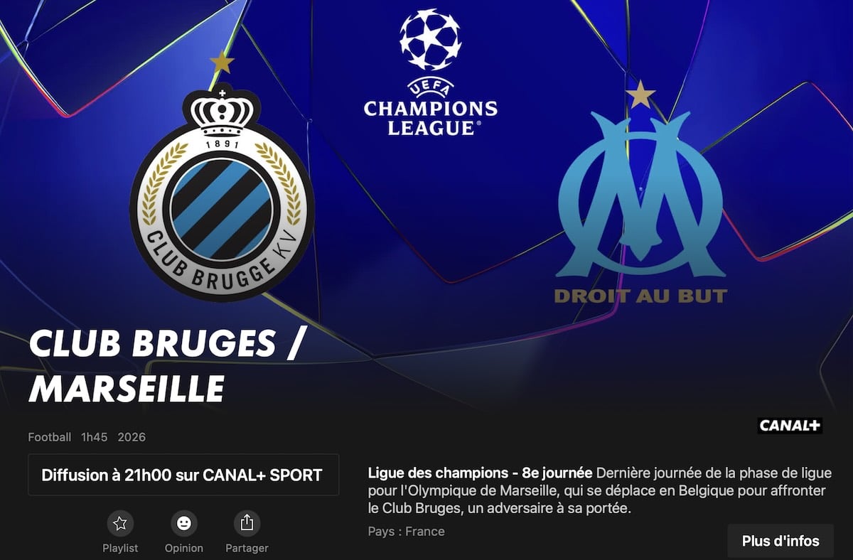 Club Brugge – OM horaire