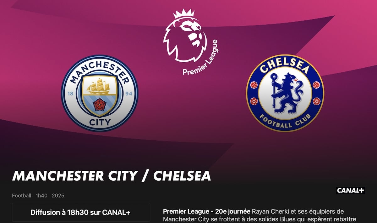 Manchester City - Chelsea heure