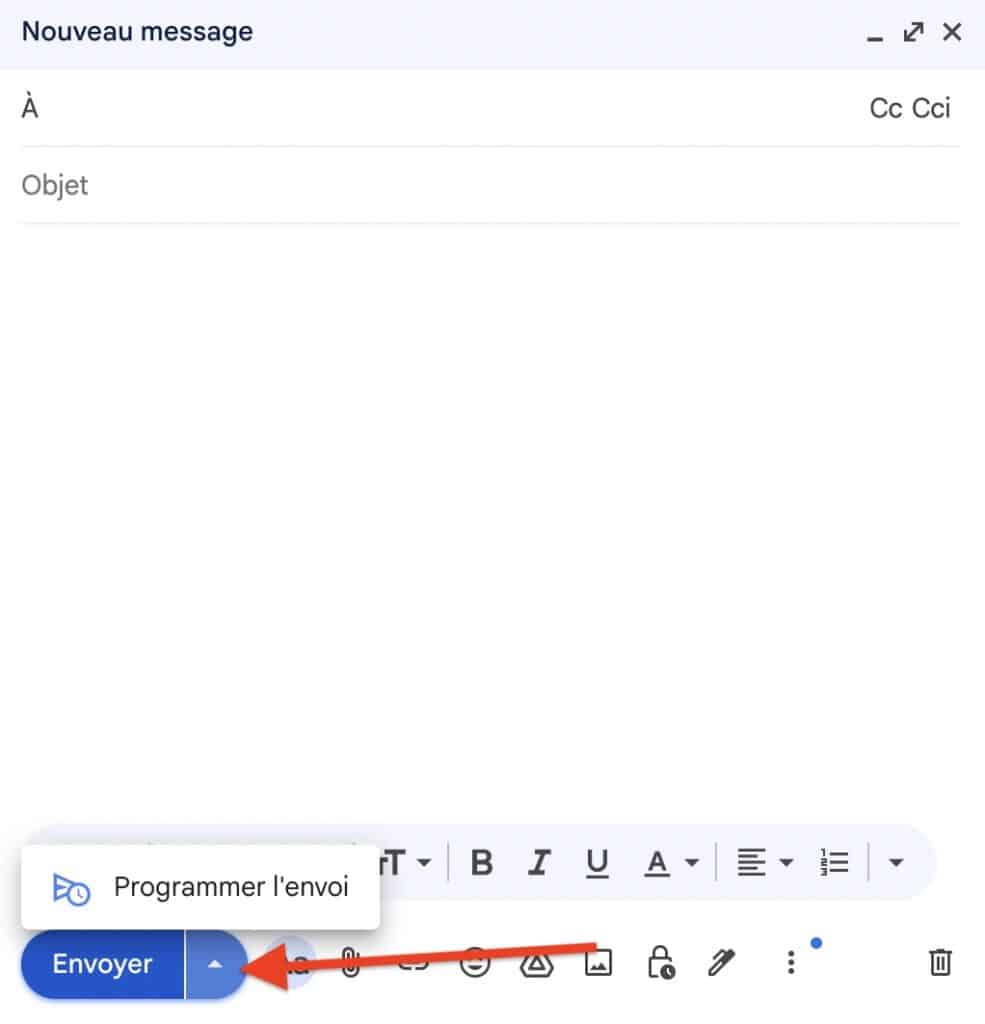 programmer mail Gmail ordinateur