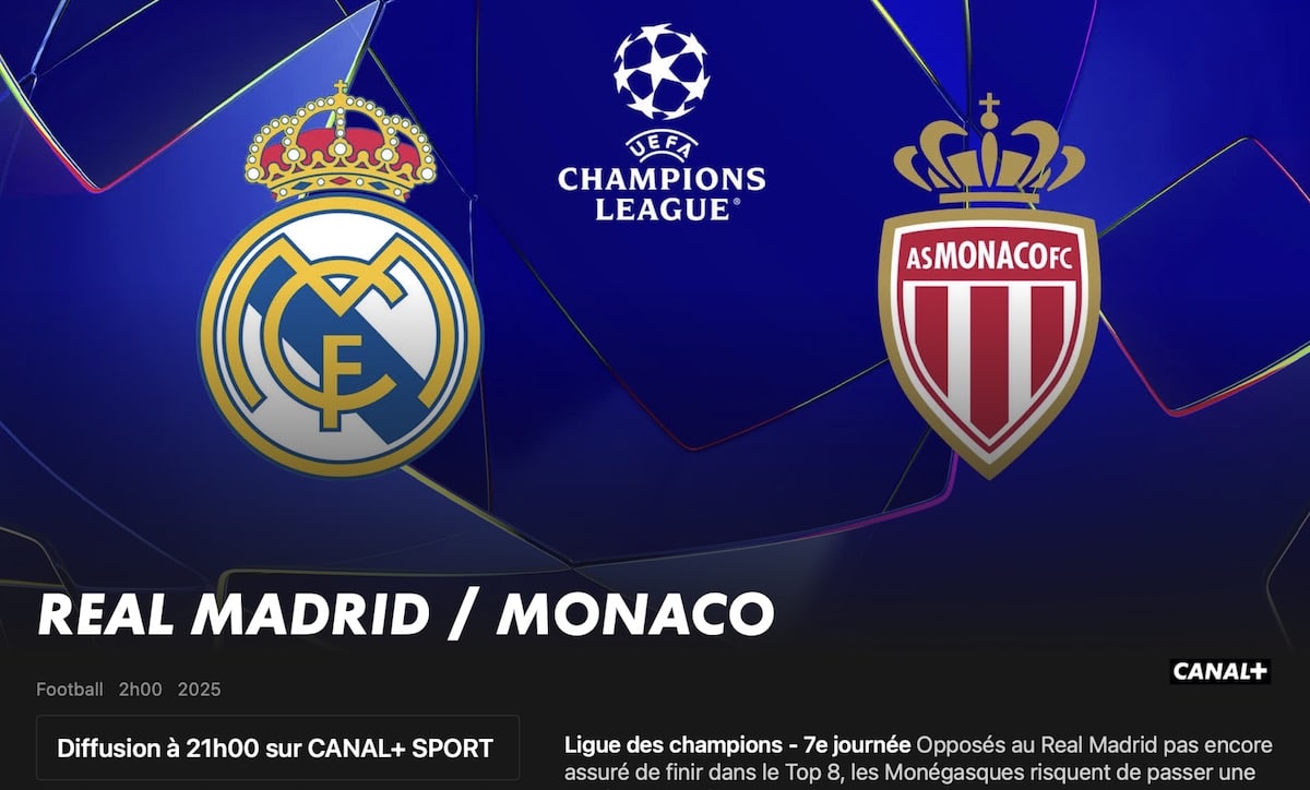 Real Madrid vs Monaco horaire
