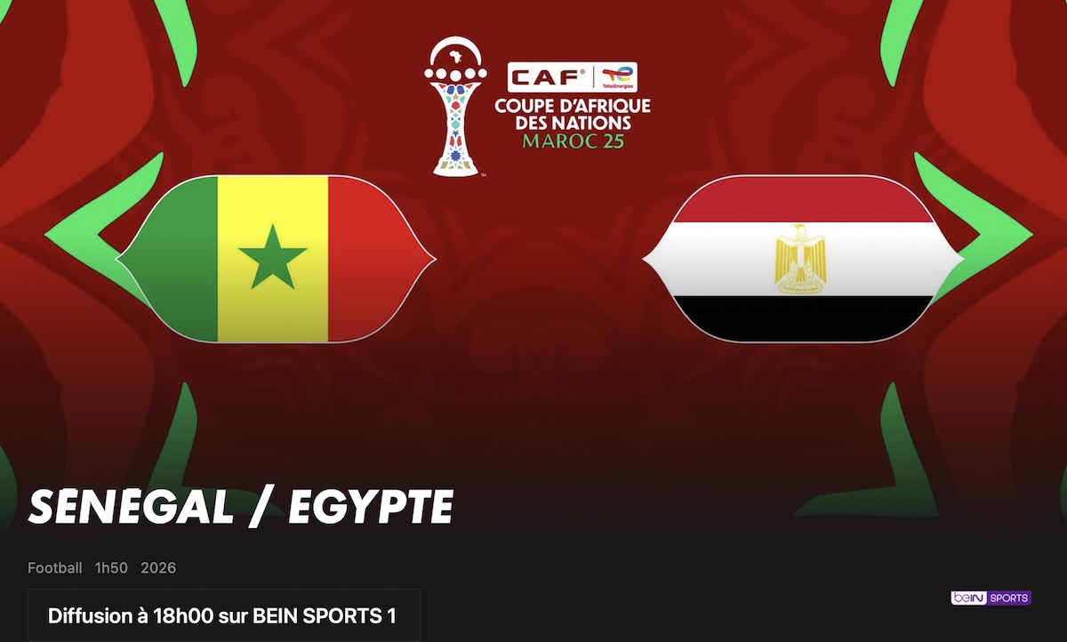 Sénégal vs Égypte horaire