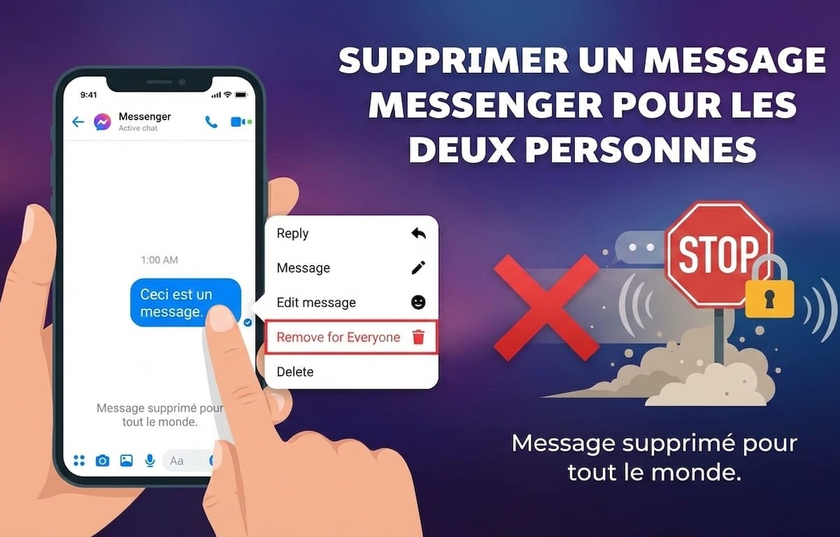 Supprimer message pour deux messenger
