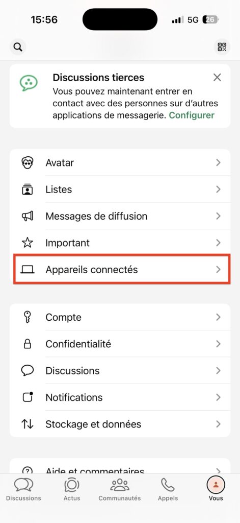 connecter plusieurs smartphones à WhatsApp