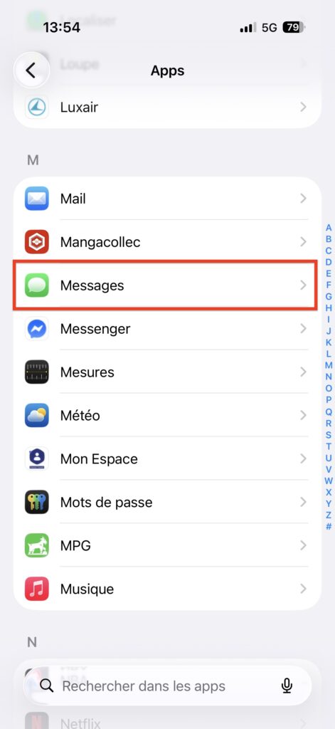 désactiver confirmation lecture iMessage