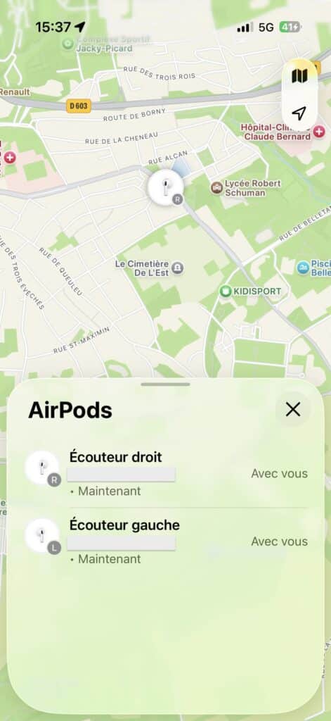 Retrouver un seul Airpods