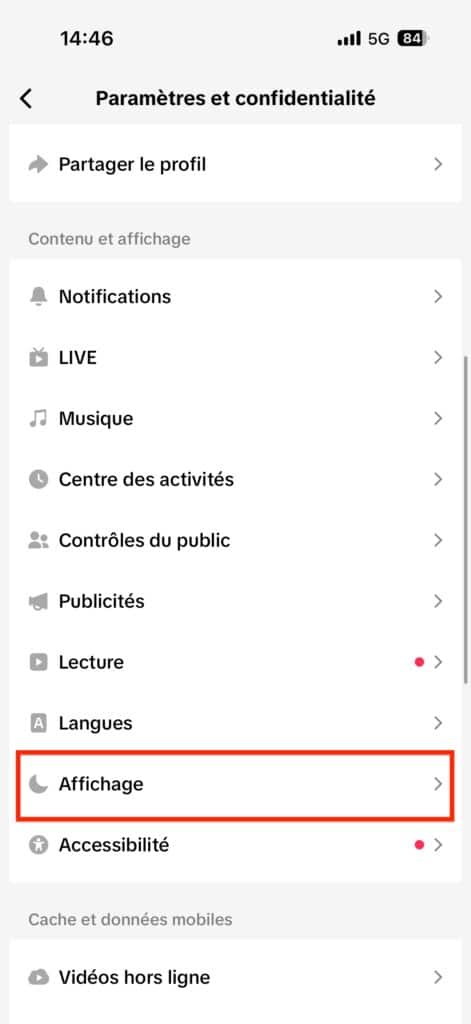 Dark Mode TikTok