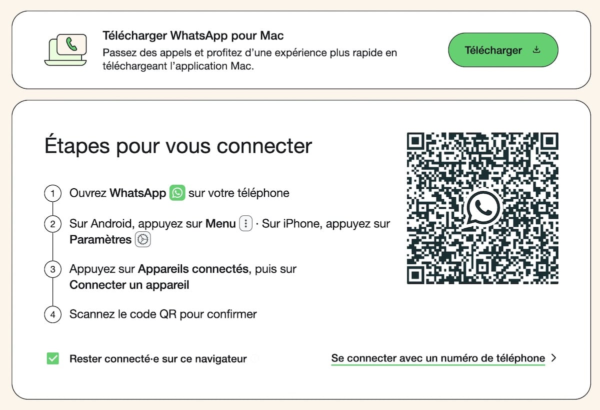 connecter plusieurs appareils à WhatsApp