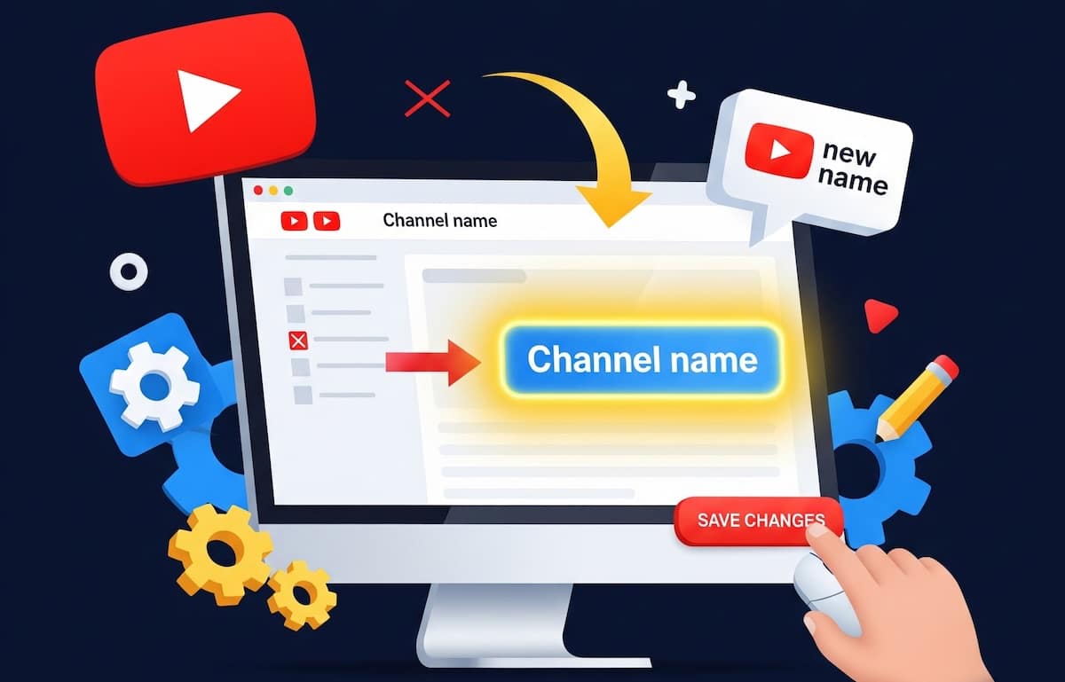 Changer nom YouTube