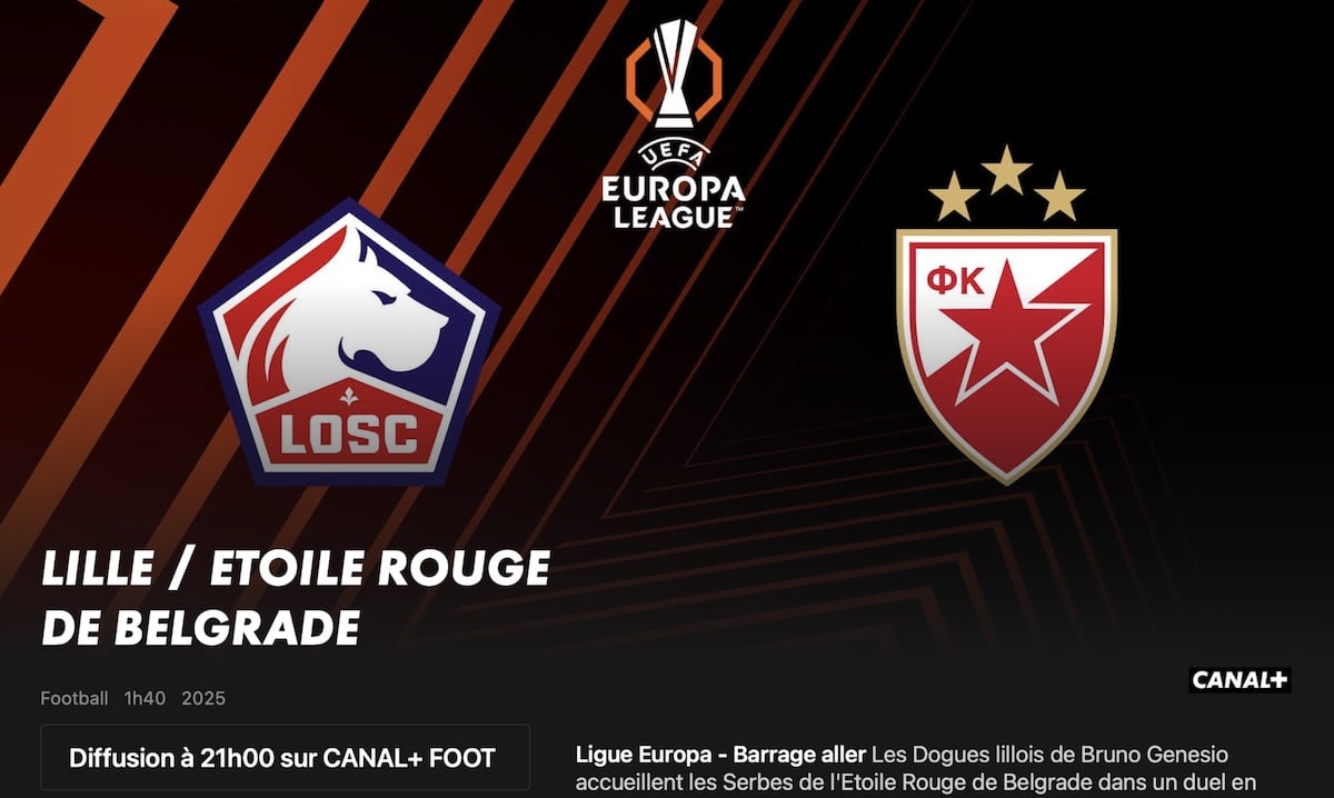 Lille – Etoile Rouge Belgrade heure