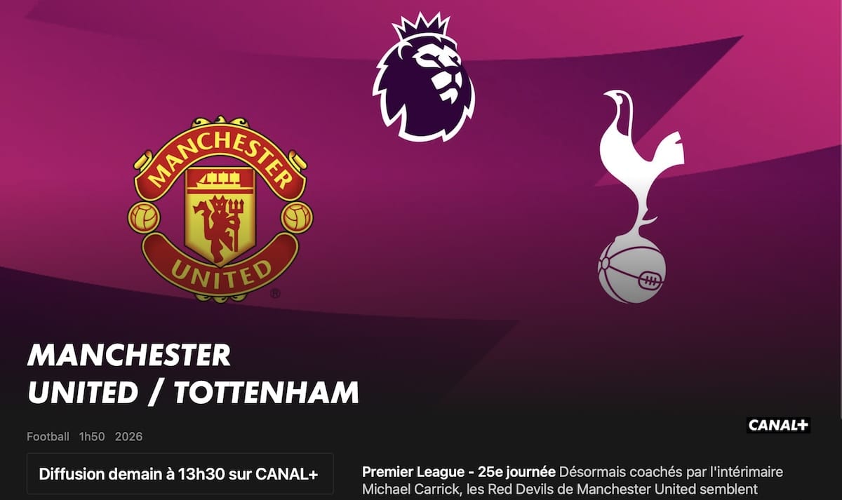Manchester Utd – Tottenham heure