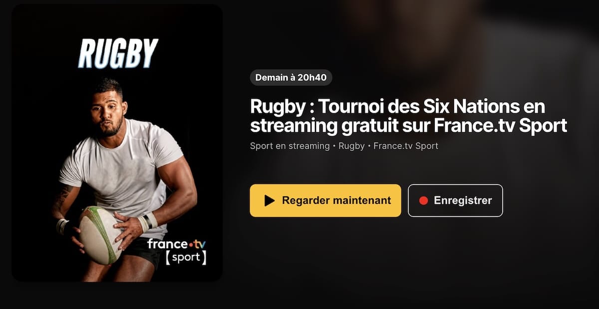 Six Nations streaming Molotov