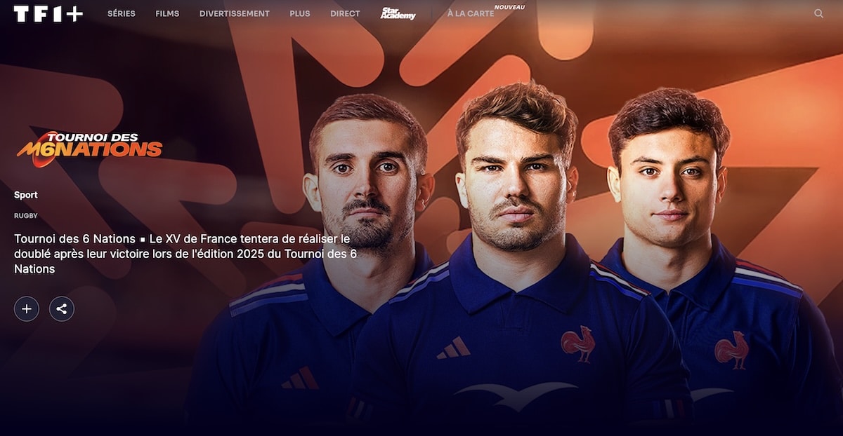 Six Nations streaming TF1
