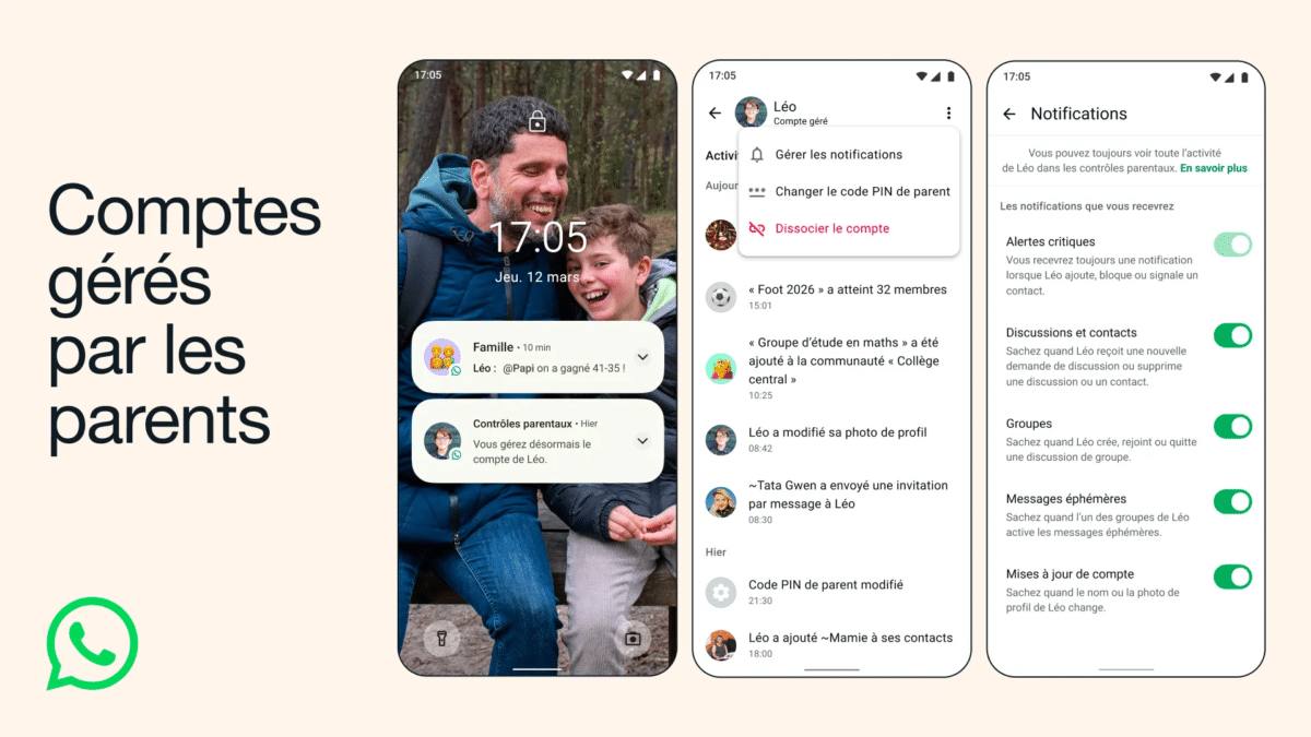 whatsapp moins de 13 ans