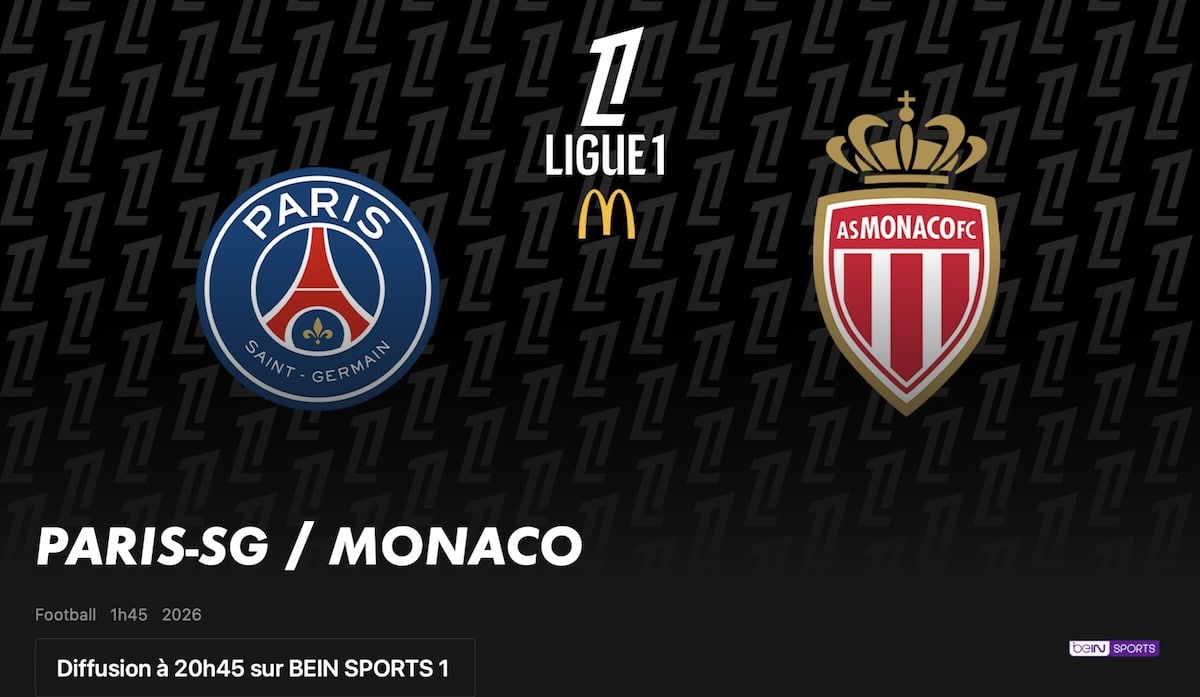PSG – Monaco heure