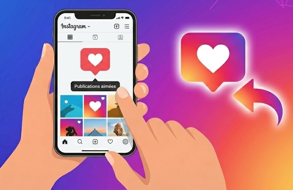 Retrouver post aimé Instagram