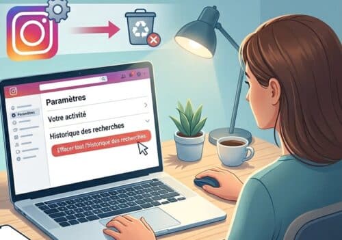 Supprimer historique Instagram