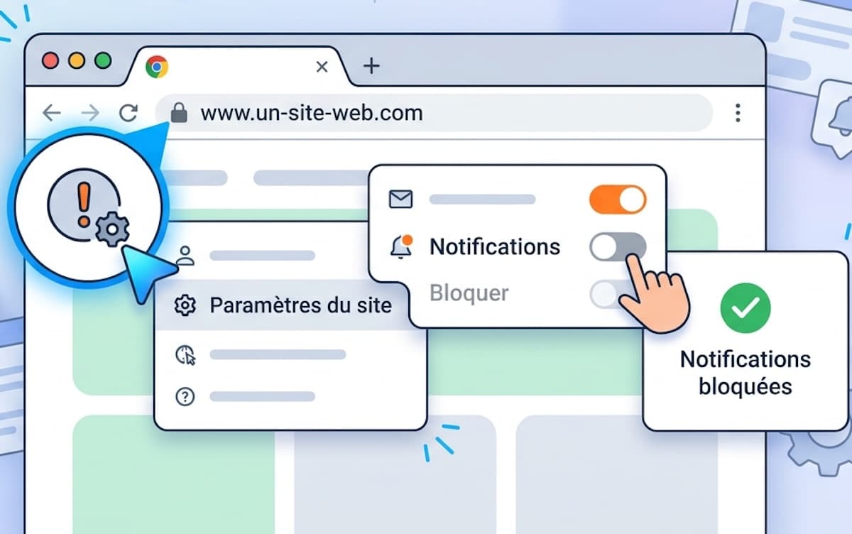 désactiver les notifications Google Chrome