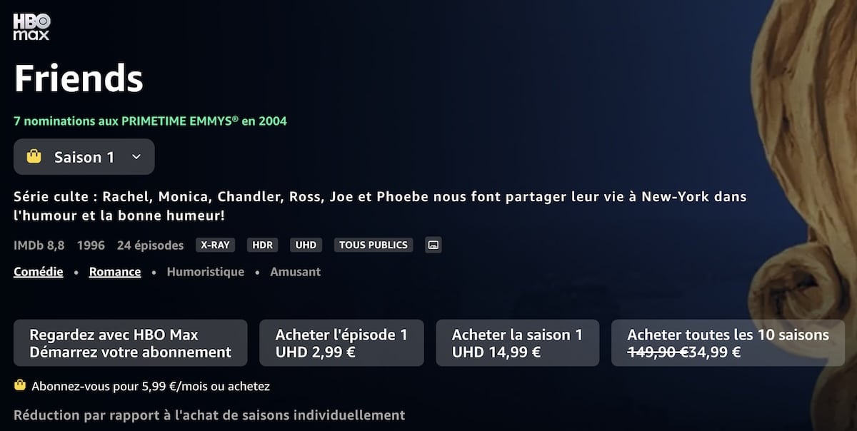 Friends Prime Video VOD