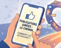 retrouver post aimé facebook