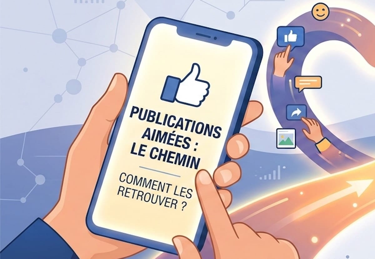 retrouver post aimé facebook