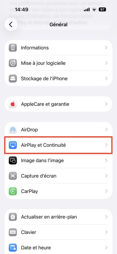 Connecter iPhone comme webcam sur Mac