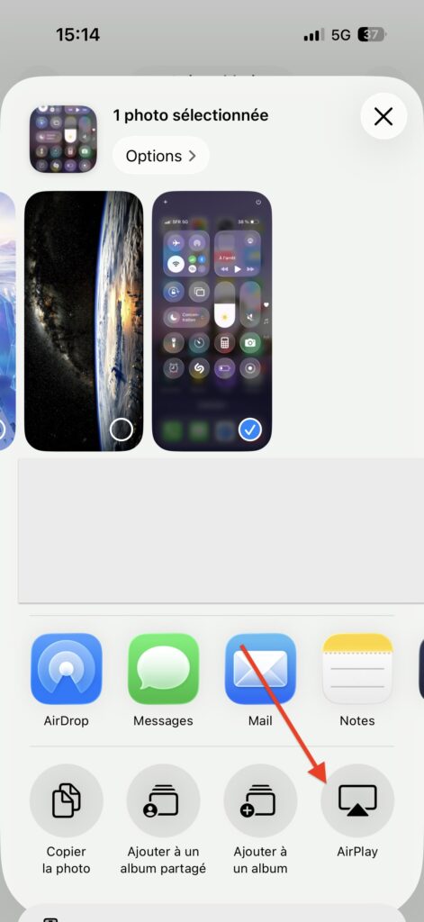 Caster écran iPhone sur Mac