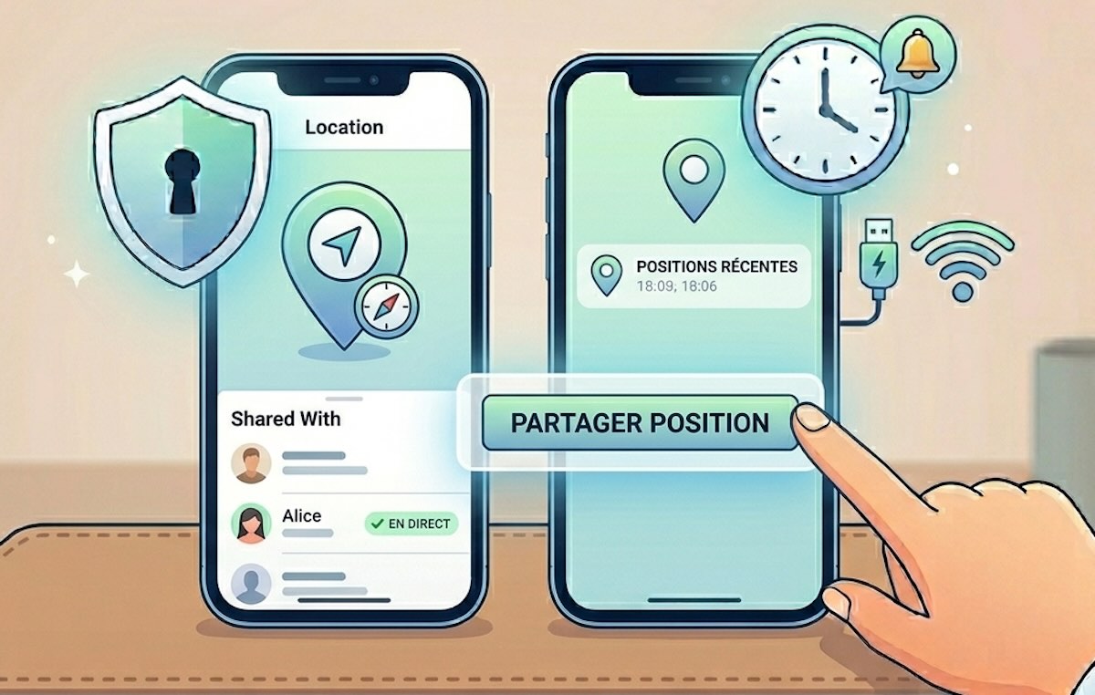 Partager position avec iPhone