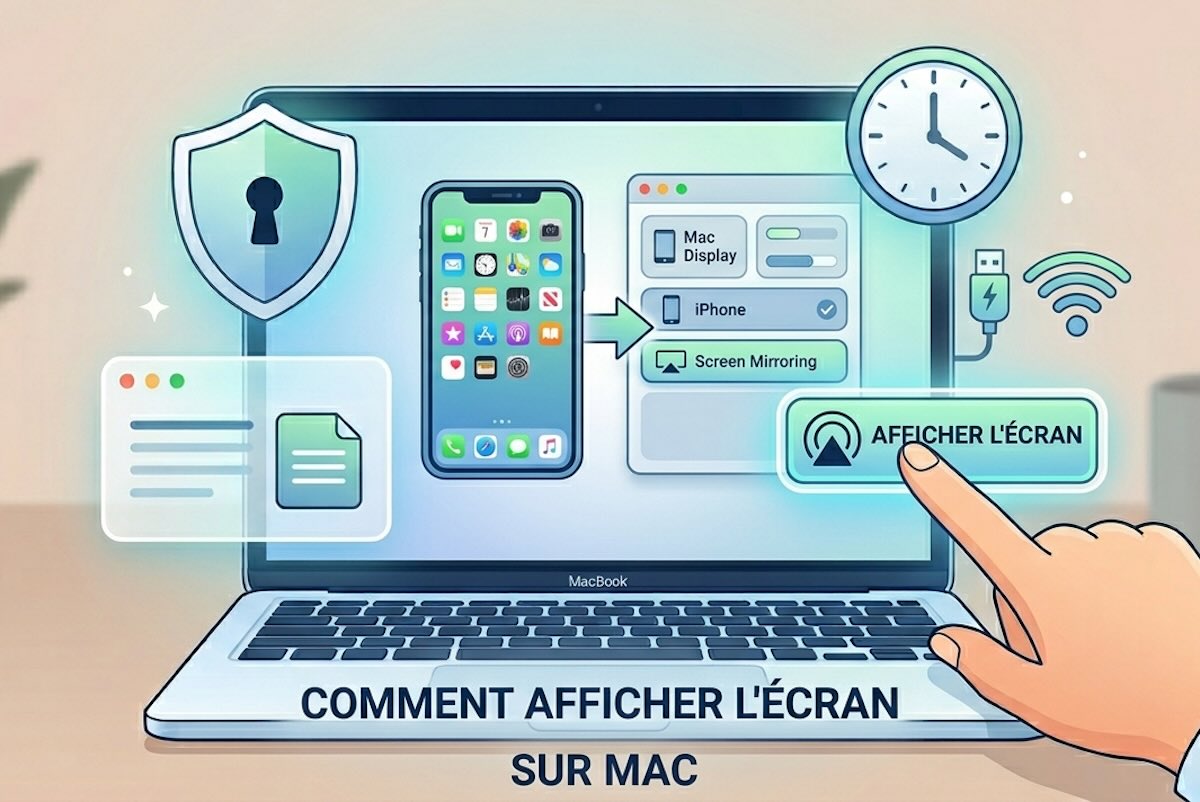 afficher l’écran de mon iPhone sur Mac