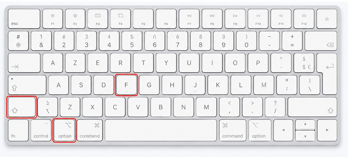 Faire un point médian sur Mac