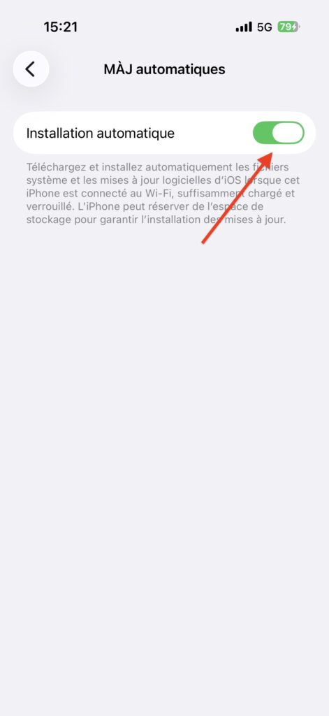 installer une mise à jour sur iPhone