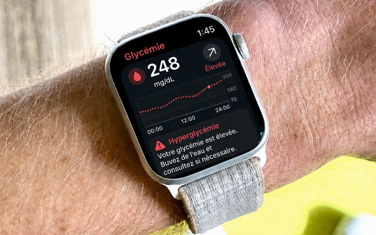 Apple Watch lecteur de glycémie diabétique