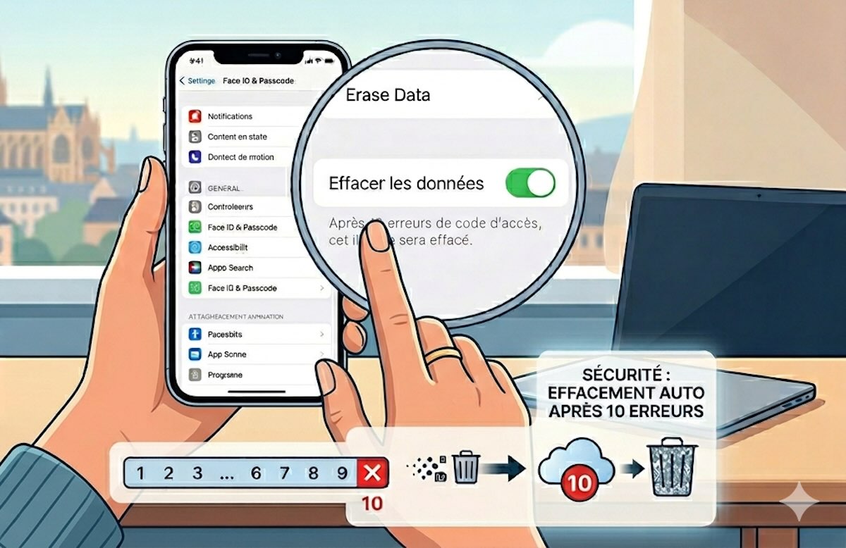 Effacer données iPhone automatiquement