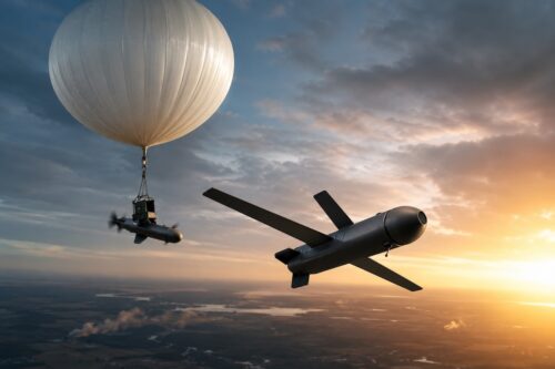 largage drones kamikazes par ballon