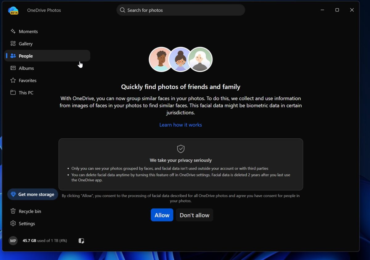 People OneDrive Microsoft Windows 11