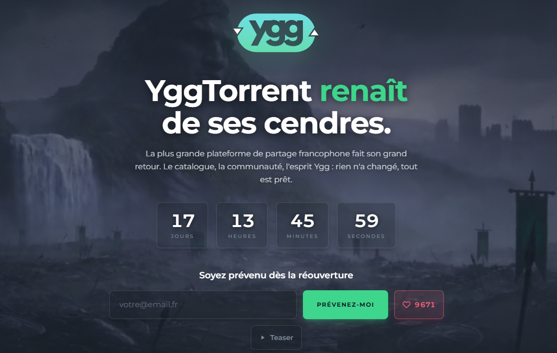 Yggtorrent retour